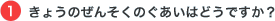 1.きょうのぜんそくのぐあいはどうですか？