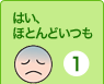 はい、ほとんどいつも　1てん
